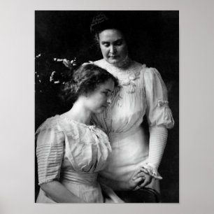 Helen Keller och Anne Sullivan Porträtt - 1909 Poster
