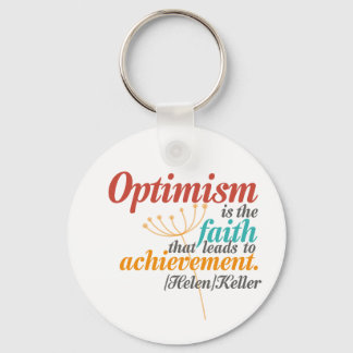 Helen Keller Optimism Quote Nyckelring