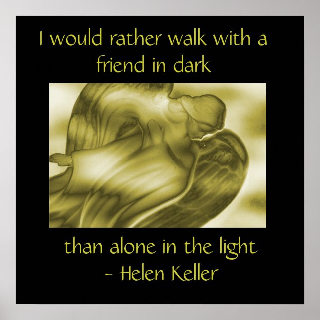 Helen Keller Quote - Angel Poster (Framsidan)