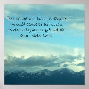 Helen Keller Quote Montana Himlar Poster