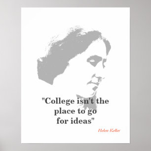 Helen Keller Quote på College Poster