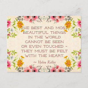 Helen Keller Quote Postcard Vykort