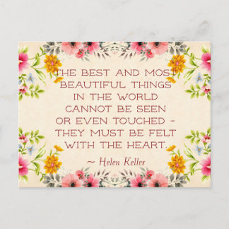 Helen Keller Quote Postcard Vykort