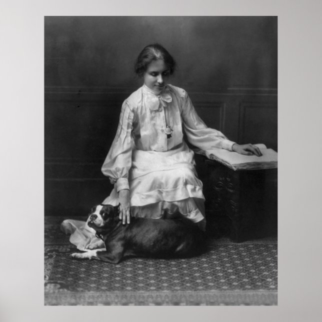 Helen Keller Reading Braille, 1904 Poster (Framsidan)