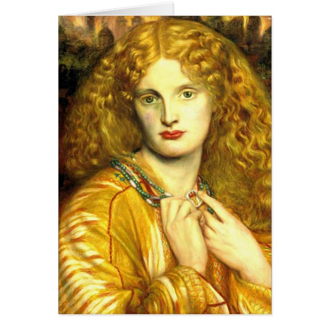 "Helen of Troy" av Dante Gabriel Rossetti Hälsningskort (Framsidan)