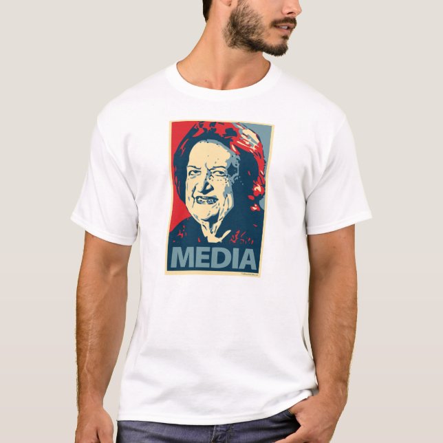Helen Thomas - massmedia: OHP-T-tröja Tee Shirt (Framsida)