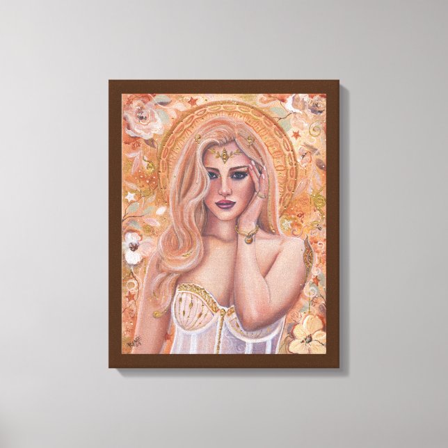 Helen Troy golden art av Renee Lavoie Canvastryck (Framsida)