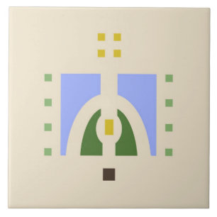 Helen vårdar "ängen ", kakelplatta