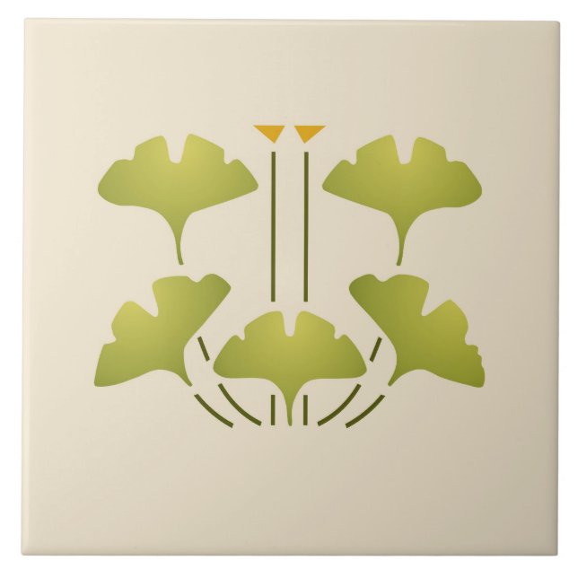 Helen vårdar "ginkgoen ", kakelplatta (Framsidan)