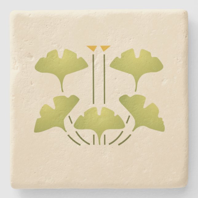 Helen vårdar "ginkgoen ", underlägg sten (Framsidan)