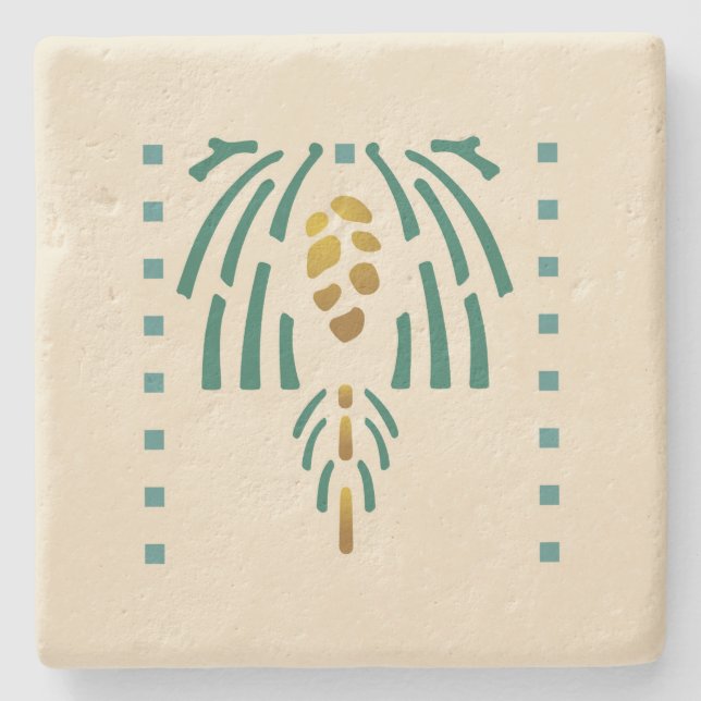 Helen vårdar "Pinecone ", Underlägg Sten (Framsidan)