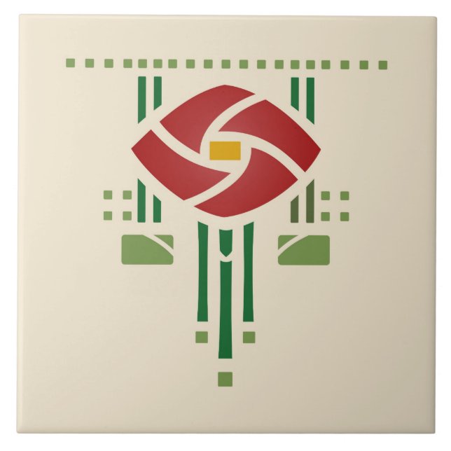 Helen vårdar "rosa fris ", kakelplatta (Framsidan)