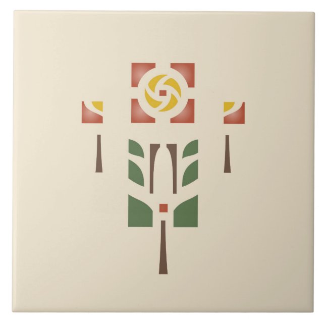 Helen vårdar "Tea steg ", Kakelplatta (Framsidan)