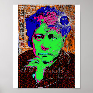 Helena Blavatsky Teosofi Ockult Esoterisk New Age Poster