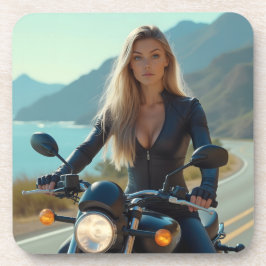 Helena Chevalier på motorcykelvägen Resa vid kuste Underlägg