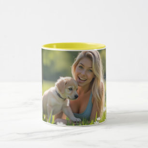Helena Chevalier & Puppy: Carefree Bliss in Nature Mugg