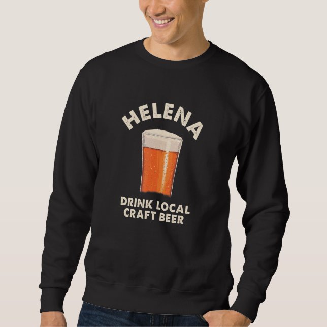 Helena Drink Local Craft Beer Montana Drinking Mt Lång Ärmad Tröja (Framsida)