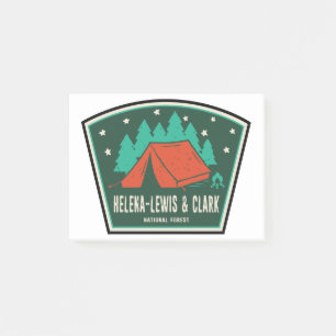 Helena-Lewis och Clark National Forest Camping Post-it Block