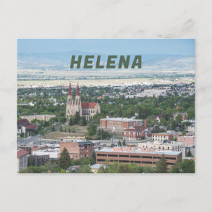 Helena, Montana, flygvy i centrala staden Vykort