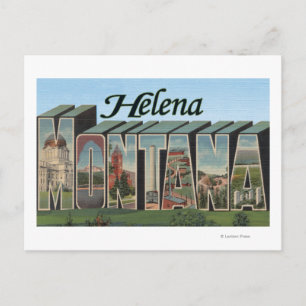 Helena, Montana - Large Brev Scenes Vykort