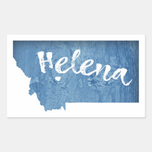 Helena Montana Wood Grain Rektangulärt Klistermärke