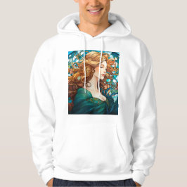 Helena - Mörk Blonde Woman i Art nouveau Stil Hoodie