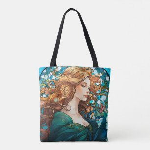 Helena - Mörk Blonde Woman i Art nouveau Stil Tygkasse