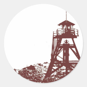 Helena MT Firetower Runt Klistermärke