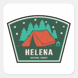 Helena National Forest Camping Fyrkantigt Klistermärke