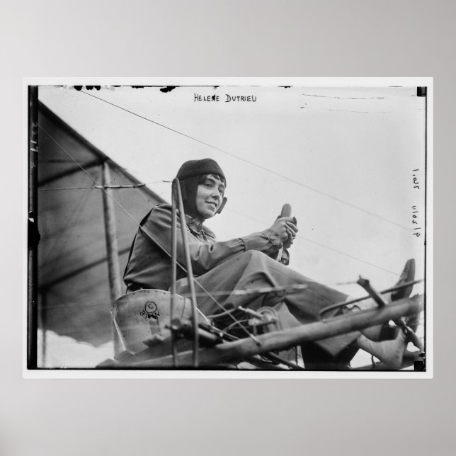 Helene Dutrieua Pioneering Aviator Test Pilot Poster (Framsidan)