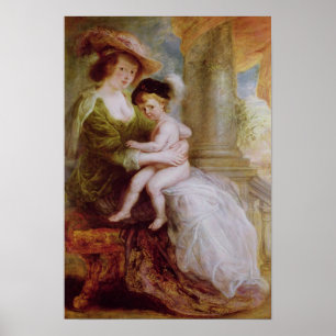 Helene Fourment och henne son Frans Poster