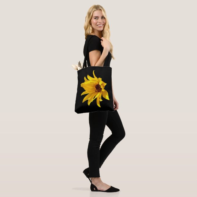 Helenium Helenium gult daisy över tryckblocket Tygkasse (På modell)