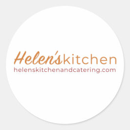 Helen's Kitchen / White Sticker Runt Klistermärke