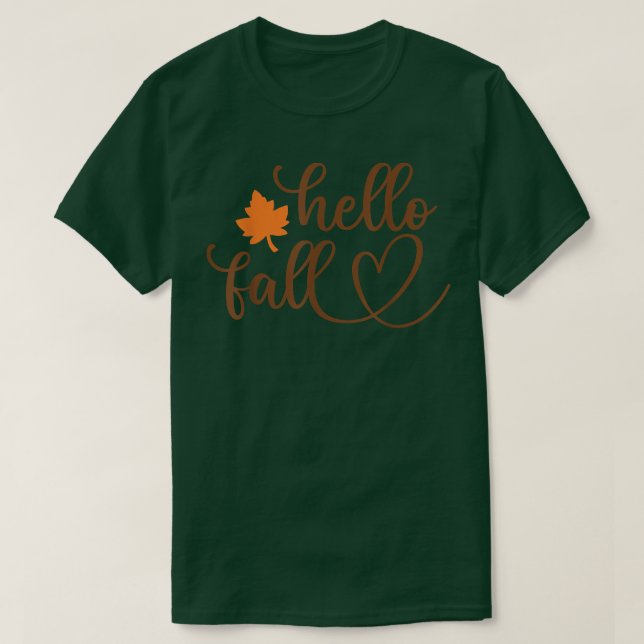 Helfall i Höst löv och Pumpkins-säsongen T Shirt (Design framsida)