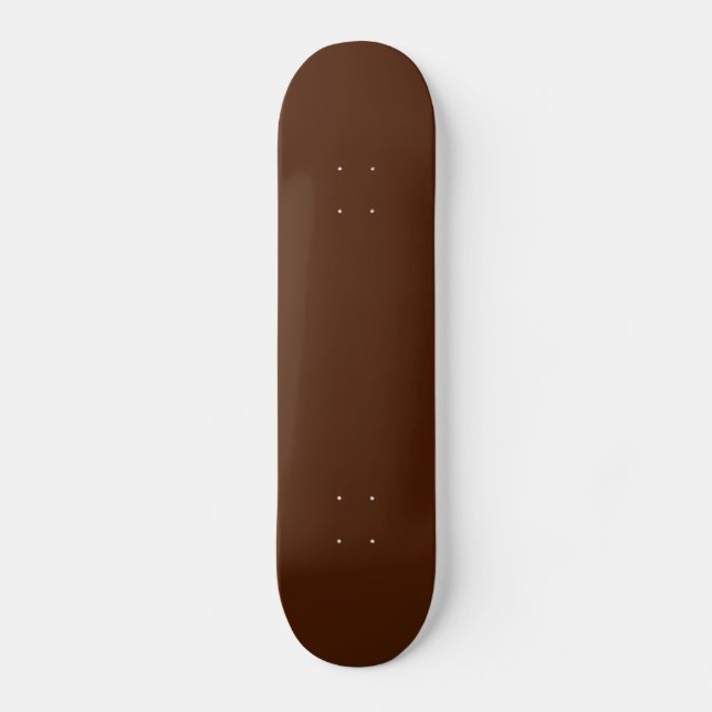 Helfärgad choklad Brun Skateboard Bräda 21,5 Cm (Framsida)