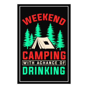 Helg Camping med en dragchans-43675 Fototryck