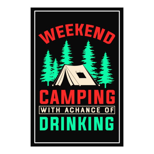 Helg Camping med en dragchans-43675 Fototryck (Framsidan)