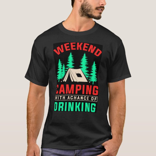 Helg Camping med en dragchans-43675 T Shirt (Framsida)