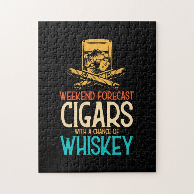 Helg Cigarrer med en chans att kasta whisky Pussel (Vertikal)