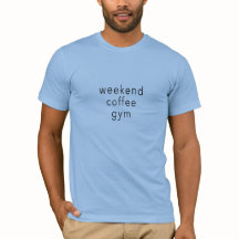Helg Coffee Gym Ord Slogan Blue T-shirt