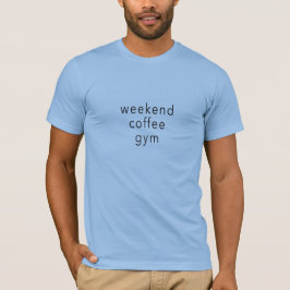 Helg Coffee Gym Ord Slogan Blue T-shirt