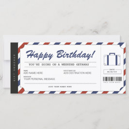 Helg Getaway Birthday Gift Travel Voucher