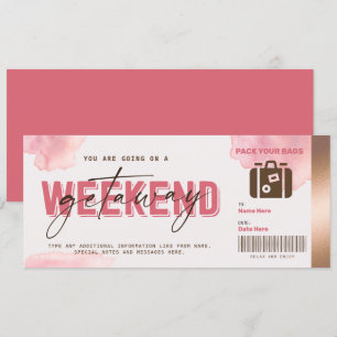 Helg Getaway Gift Voucher Hotel Stanna Biljett