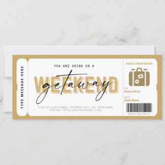 Helg Getaway Gift Voucher Hotel Stanna Biljett