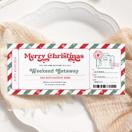 Helg Getaway-julgåva Biljett Voucher Inbjudningar