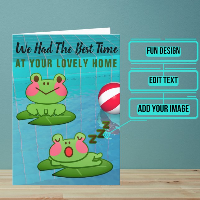 Helg Håll dig till Frog Design Tack Kort (This is a great card to thank someone who showed you hospitality.)