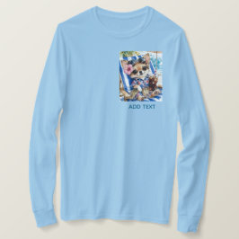 Helg hona Chihuahua Strand Avkoppling (Blå) T Shirt
