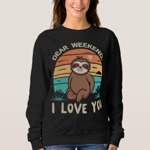 Helg Humor Cute Sloth Bäste Helg I Kärlek You T Shirt