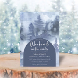 Helg i skogen vintern Forest Möhippa Inbjudningar