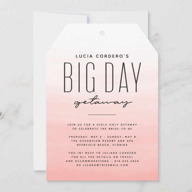 Helg inbjudan till Bachelorette-festflickor (Framsida)